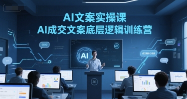 AI文案实操课，AI成交文案底层逻辑训练营