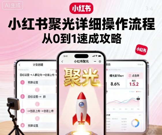 小红书聚光详细操作流程,小红书聚光从0到1速成攻略插图 小红书聚光详细操作流程,小红书聚光从0到1速成攻略