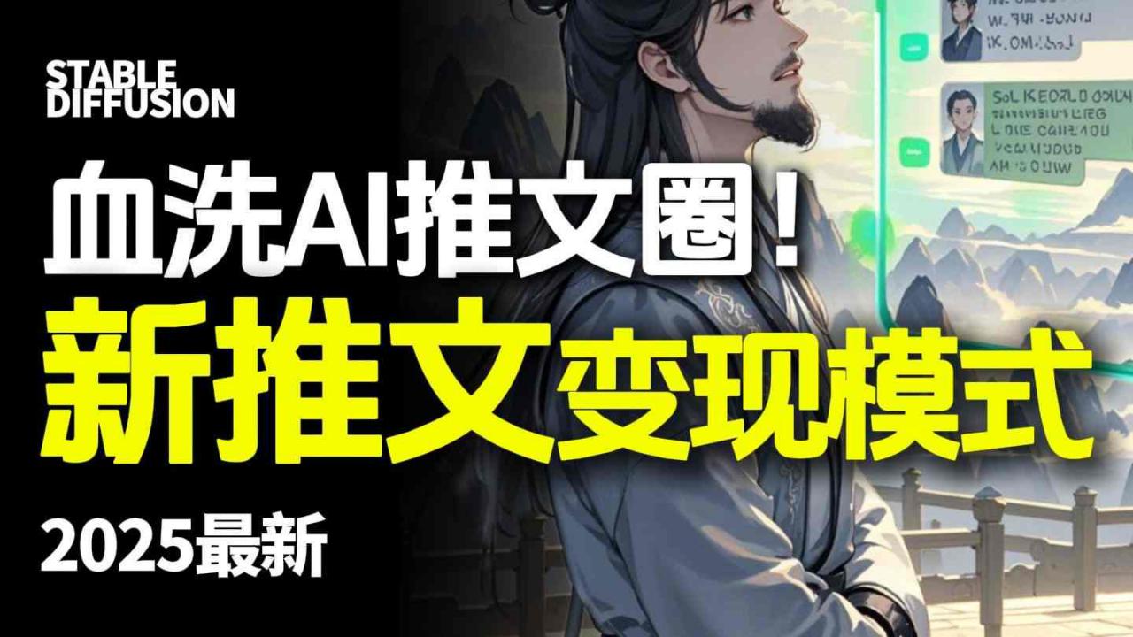 最新AI动态电影漫画小说推文,全流程实操教学,小白也能月入1W+插图 最新AI动态电影漫画小说推文,全流程实操教学,小白也能月入1W+