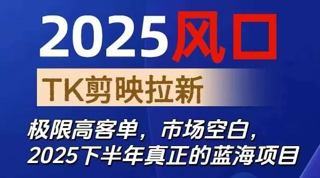 2025风口TK剪映capcut拉新项目,极限高客单,市场空白,2025下半年真正的蓝海项目插图 2025风口TK剪映capcut拉新项目,极限高客单,市场空白,2025下半年真正的蓝海项目