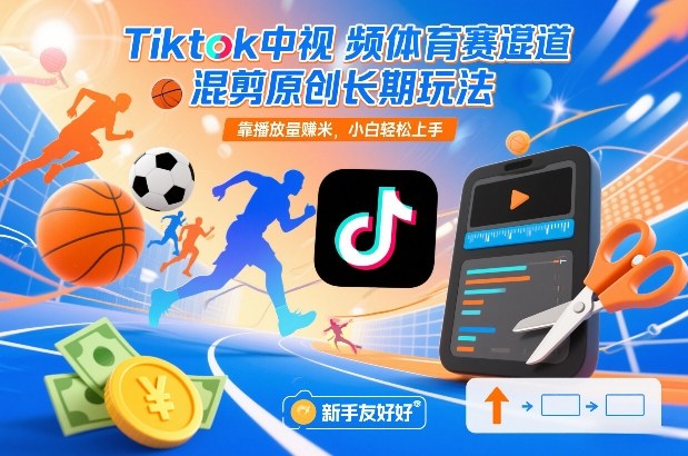 Tiktok中视频体育赛道混剪原创长期玩法,靠播放量賺米,小白轻松上手插图 Tiktok中视频体育赛道混剪原创长期玩法,靠播放量賺米,小白轻松上手
