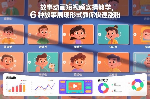 故事动画短视频实操教学,6种故事展现形式教你快速涨粉插图 故事动画短视频实操教学,6种故事展现形式教你快速涨粉