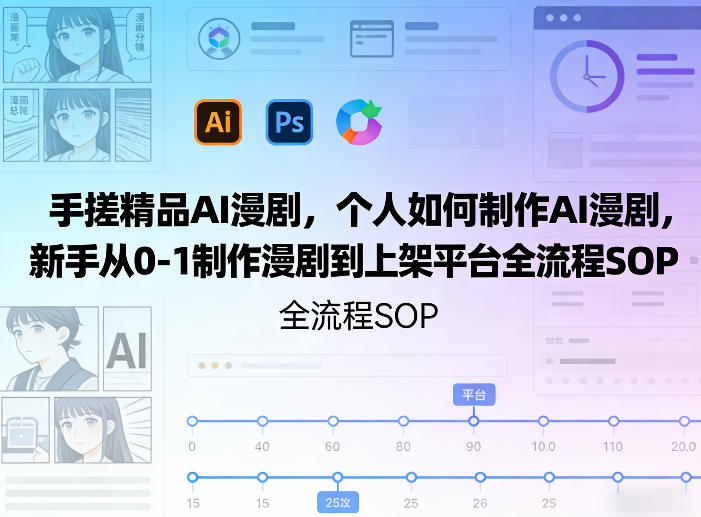 手搓精品AI漫剧，个人如何制作AI漫剧，新手从0-1制作漫剧到上架平台全流程SOP